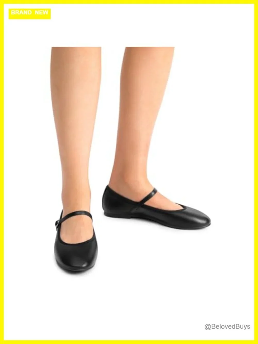 Women's Round Toe Mary Jane Ballet Flats, Adjustable Strap, Slip-On Work Flats